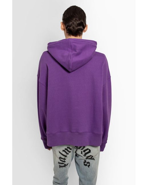 Palm Angels Purple Graphic-Print Hoodie for men