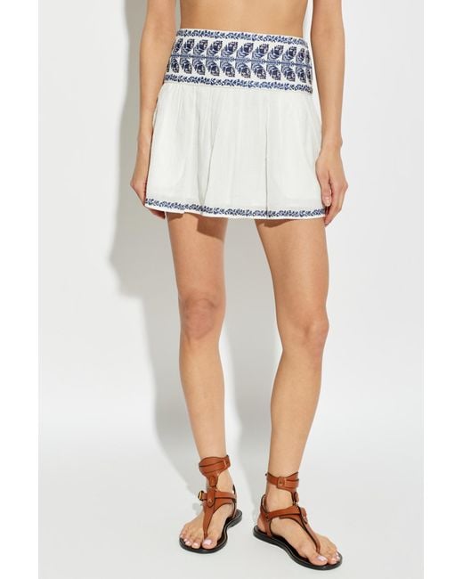 Isabel Marant Blue Isabel Marant Étoile Picadilia Embroidered Skirt