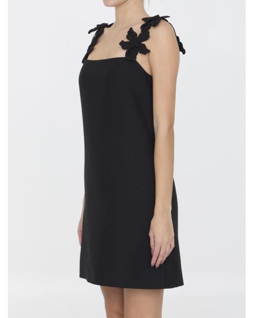 Valentino Black Crepe Couture Sleeveless Mini Dress