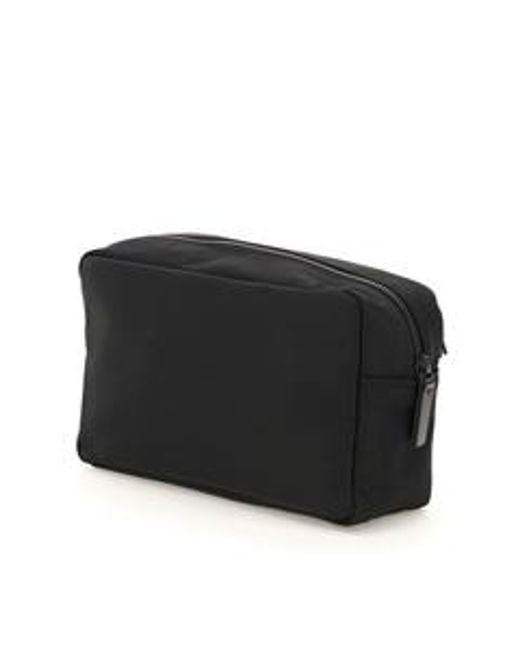 DSquared² Black Icon Logo Printed Toiletry Bag for men