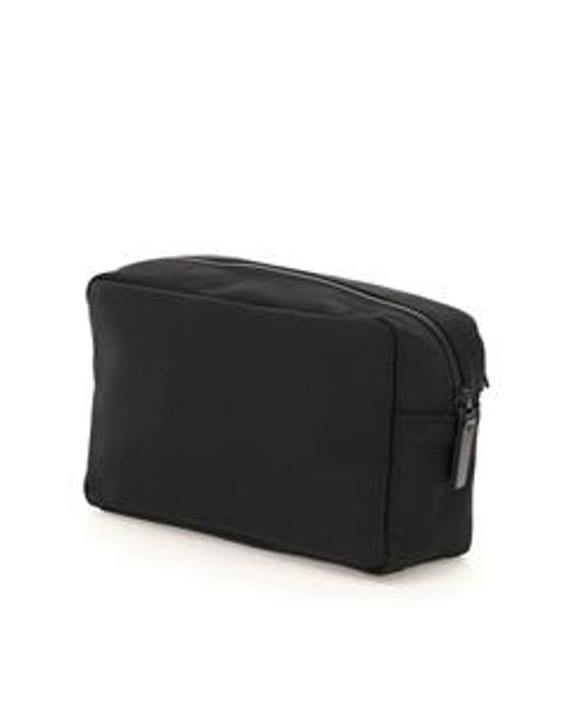 DSquared² Black Icon-Print Wash Bag for men
