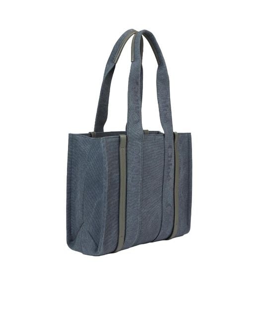 Chloé Blue Logo Shoulder Bag