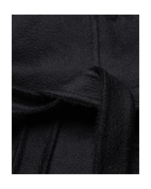 Max Mara Black Lace-Up Coat