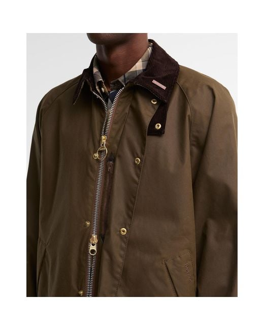 Barbour Brown Short Wax Jacket for men