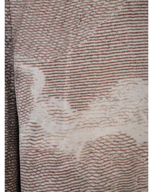 Pierre Louis Mascia Gray Landscape-Print Wide-Leg Trousers