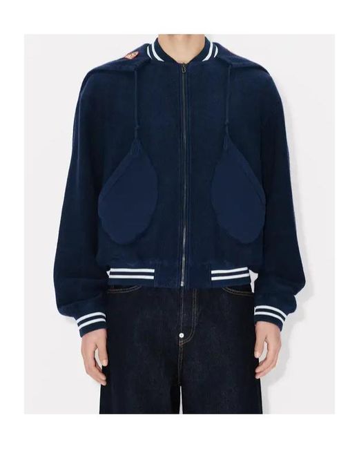 KENZO Blue Badges Embroidered Afterhood Jacket for men