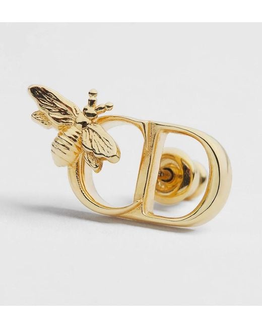 Dior Metallic Cd Garden Stud Earrings