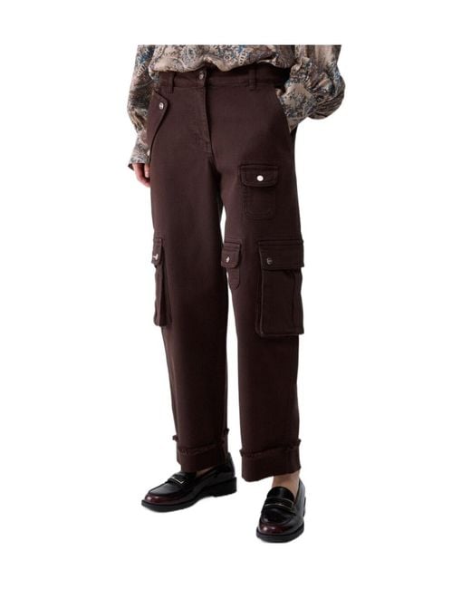 Liu Jo Multicolor Worker Pants With Pockets