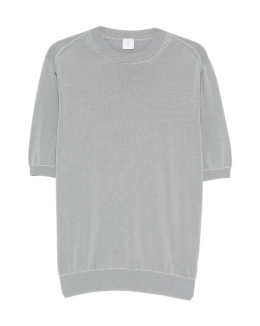 Eleventy Gray Round-Neck T-Shirt for men