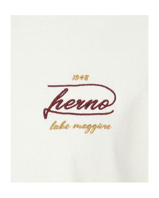Herno White Short-Sleeved T-Shirt for men