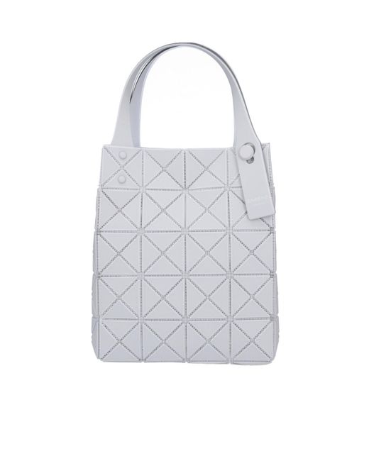 Issey Miyake White Prism Plus Geometric Tote Bag