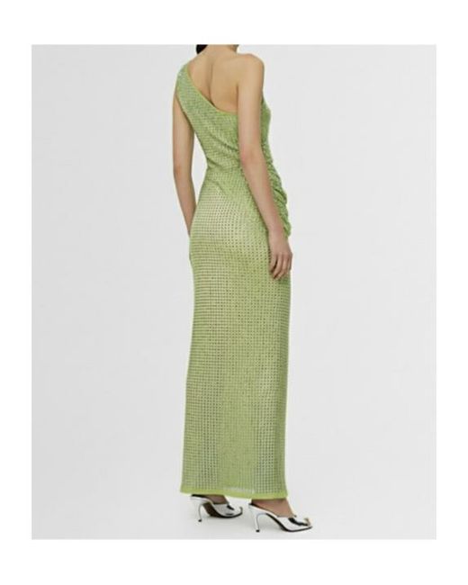 Christopher Esber Green Cirrus Cutaway One-Shoulder Dress