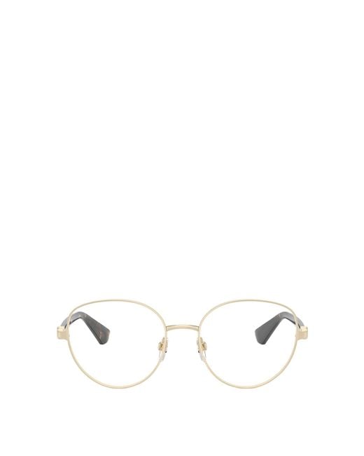 Burberry White Eyewear Round Frame Glasses