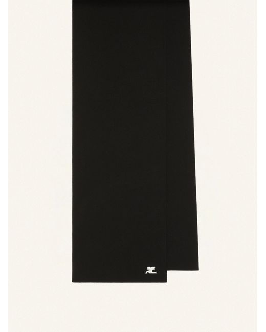 Courreges Black Ac Milano Knit Scarf
