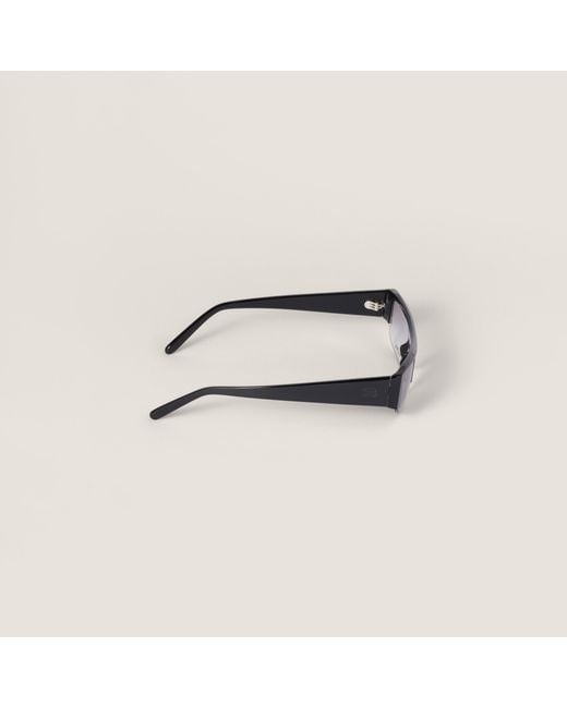 Miu Miu White Vedette Sunglasses