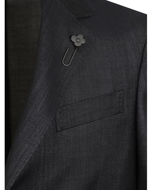 Lardini Black Single-Breasted Classic Suit for men