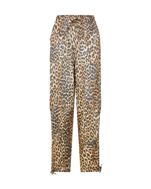 Ganni Natural Satin Prnt Trs Ld99