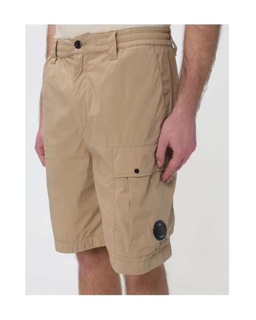 C P Company Natural Lens Pocket Cargo Shorts for men