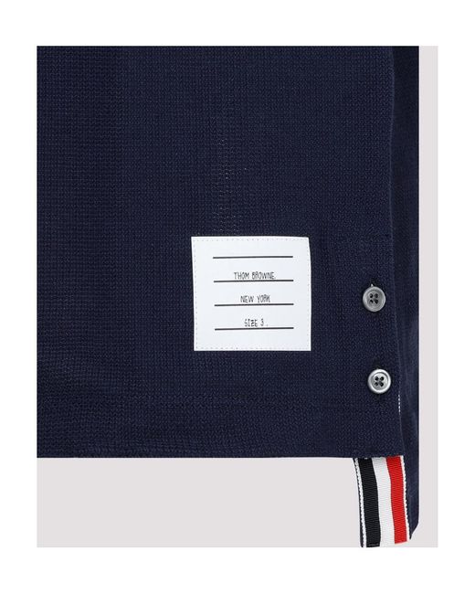 Thom Browne Blue Striped Crewneck T-Shirt for men