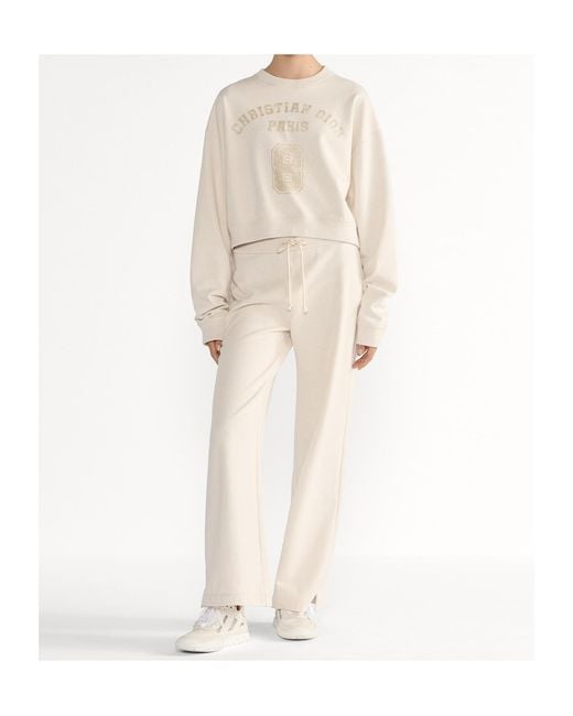 Dior White Cropped Sweatshirt