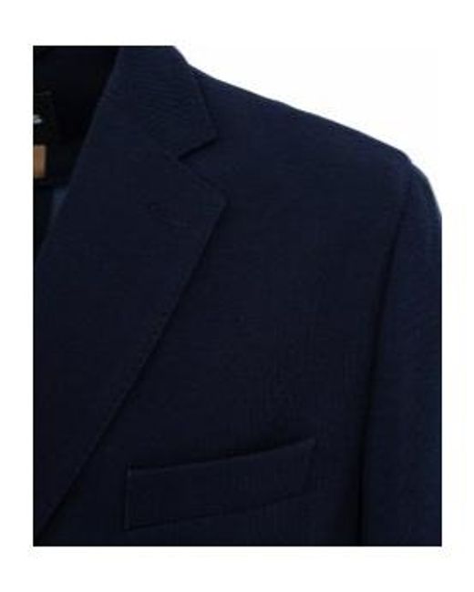 Boss Blue Long-Sleeved Suit Jacket for men