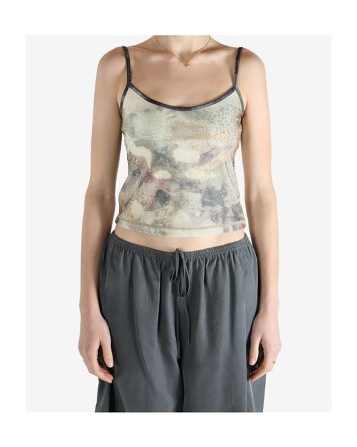 DIESEL Gray Sleeveless Tops