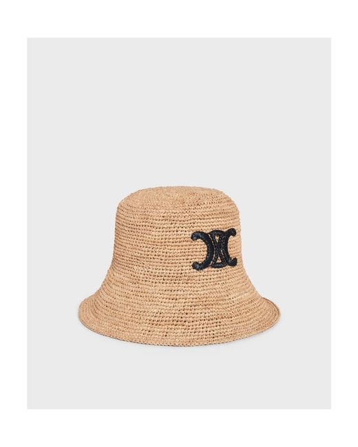 Céline Natural Triomphe Bucket Hat