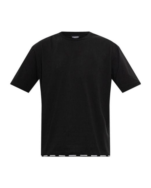 DSquared² Black Short-Sleeved T-Shirt for men