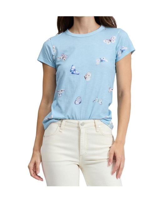 Rag & Bone Blue Crew Neck Short-Sleeved T-Shirt