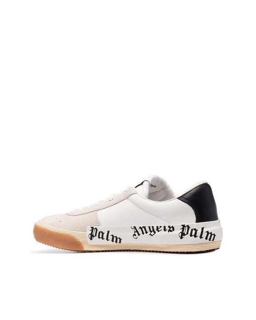 Palm Angels White Vulcanized Low-Top Sneakers for men