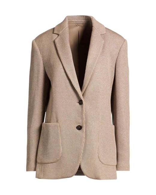 Brunello Cucinelli Natural Single- Blazer