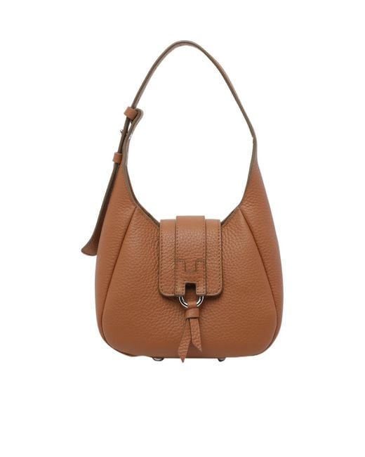 Hogan Brown Trend Mini Hobo Bag