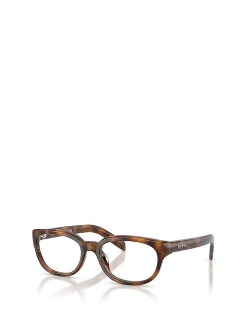 Prada White Eyewear Round Frame Glasses