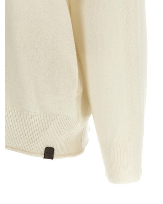 Max Mara White Zip-Up Hooded Knitted Cardigan