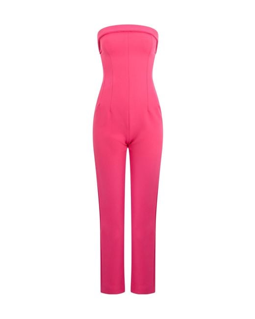Philosophy Di Lorenzo Serafini Pink Strapless Jumpsuit