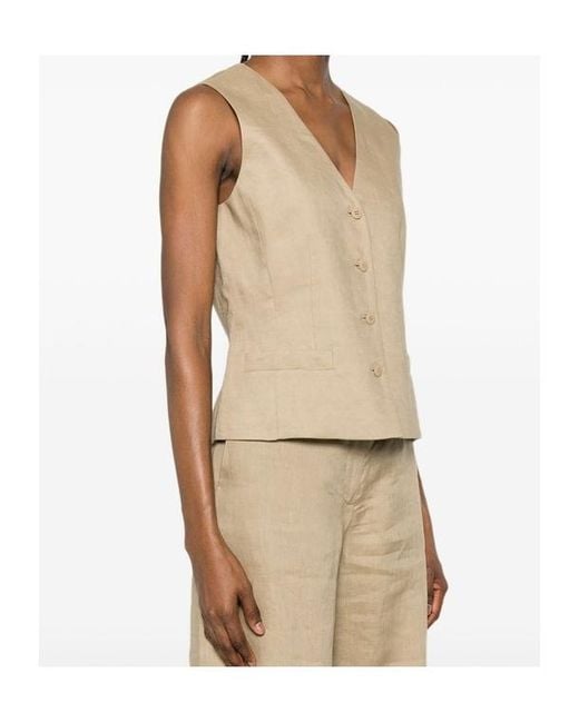 Max Mara Natural Studio Carnet V-Neck Gilet