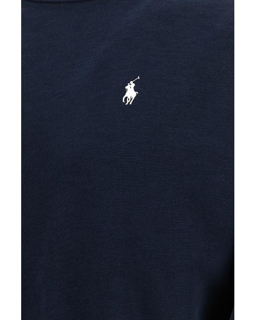 Polo Ralph Lauren Blue Logo Embroidered Crewneck Sweatshirt