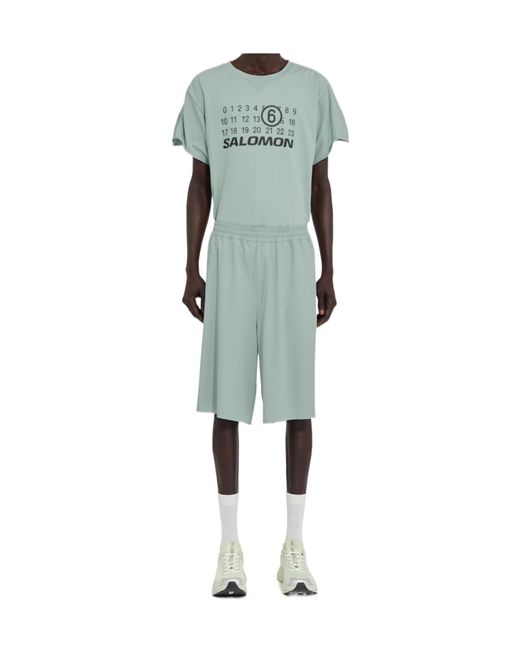 MM6 MAISON MARGIELA X SALOMON Green Bermuda Shorts for men