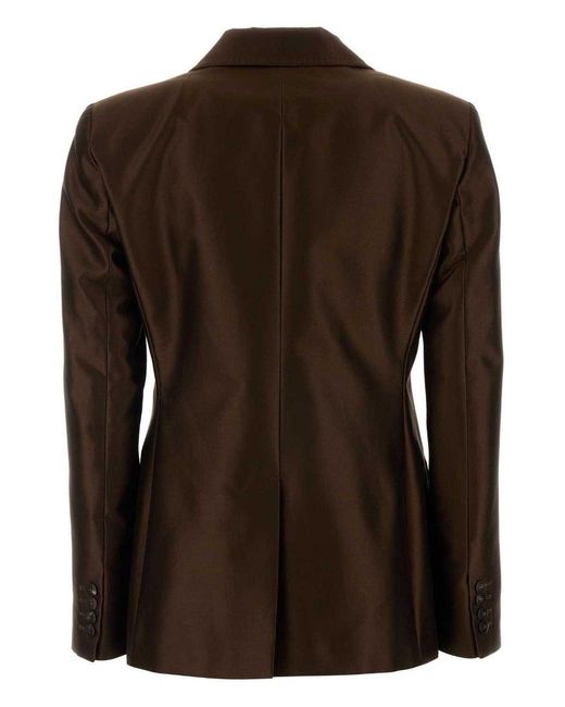 Max Mara Brown Studio Peccati Double-Breasted Blazer