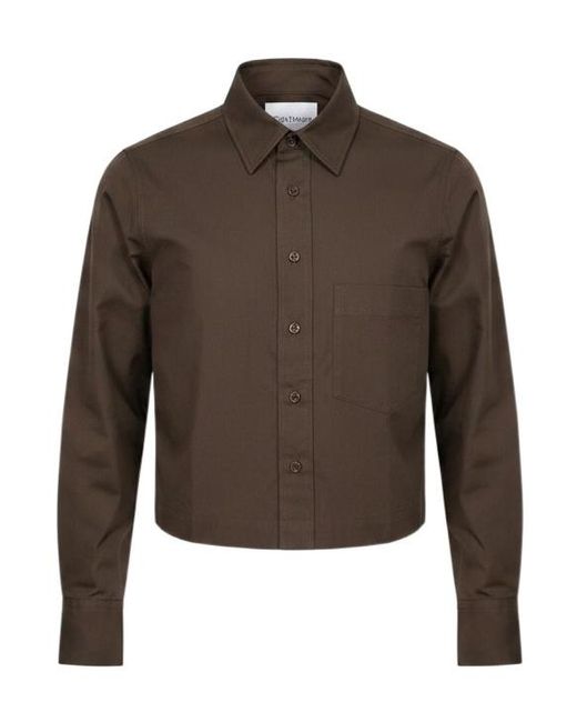 Closed Brown Cropped Classic Shirt