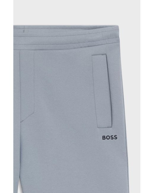 Boss Gray Elastic-Waist Shorts for men