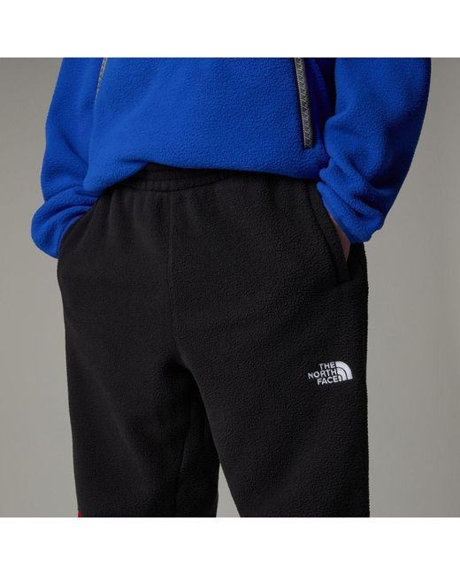 The North Face Black Logo Embroidered Fleece Pants for men
