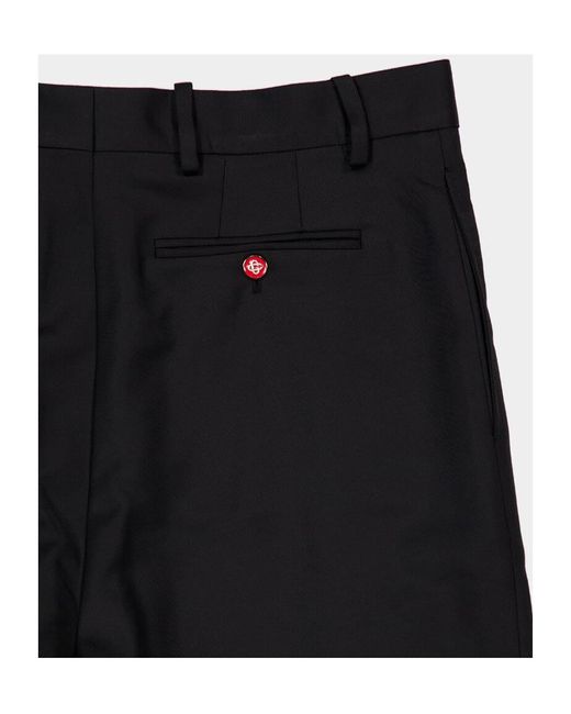 Casablanca Black Pleated Zipper Casual Pants for men