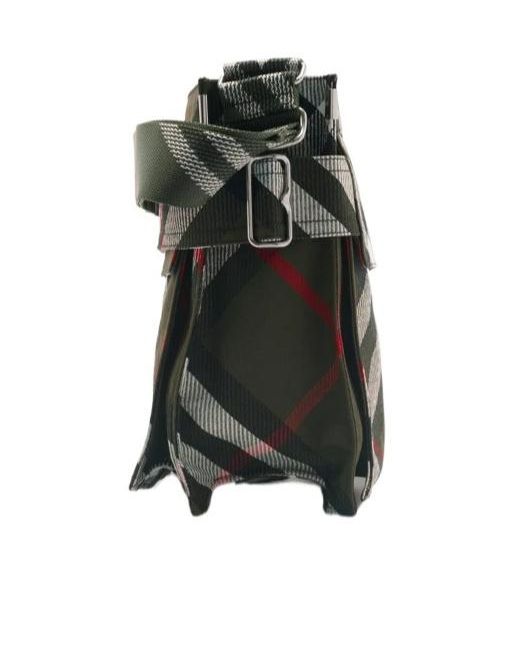 Burberry Black Trench Checked Messenger Bag for men