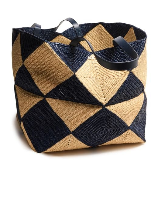Loewe Blue Puzzle Fold Diamond Xxl Tote