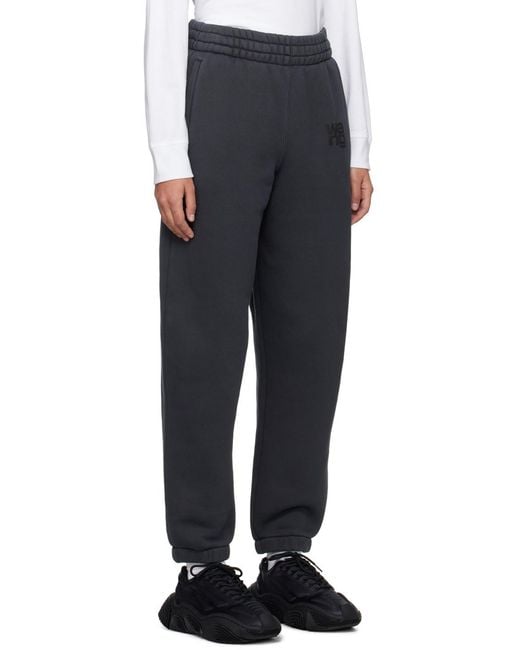Alexander Wang Blue Puff Logo Sweatpants
