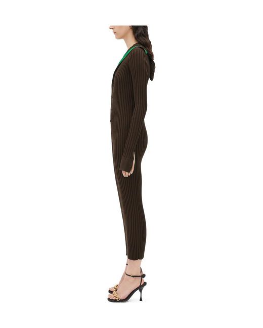 Bottega Veneta Brown Knitted Breasted Dress