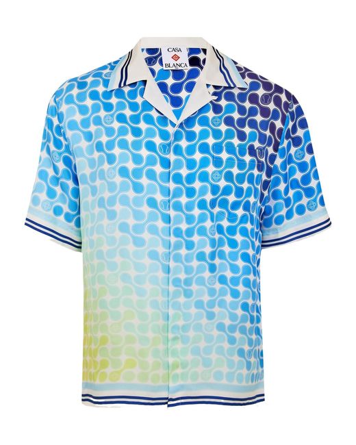 Casablanca Blue Printed Shirt for men