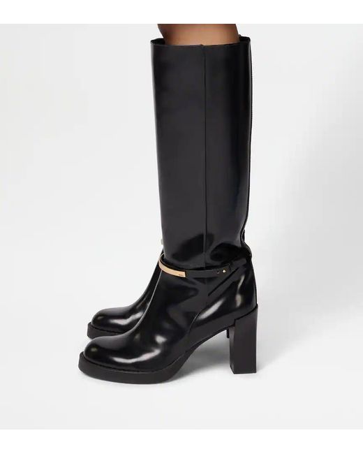 Tod's Black 80Mm Leather Boots