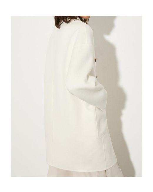 MAX&Co. White Double Breasted Coat